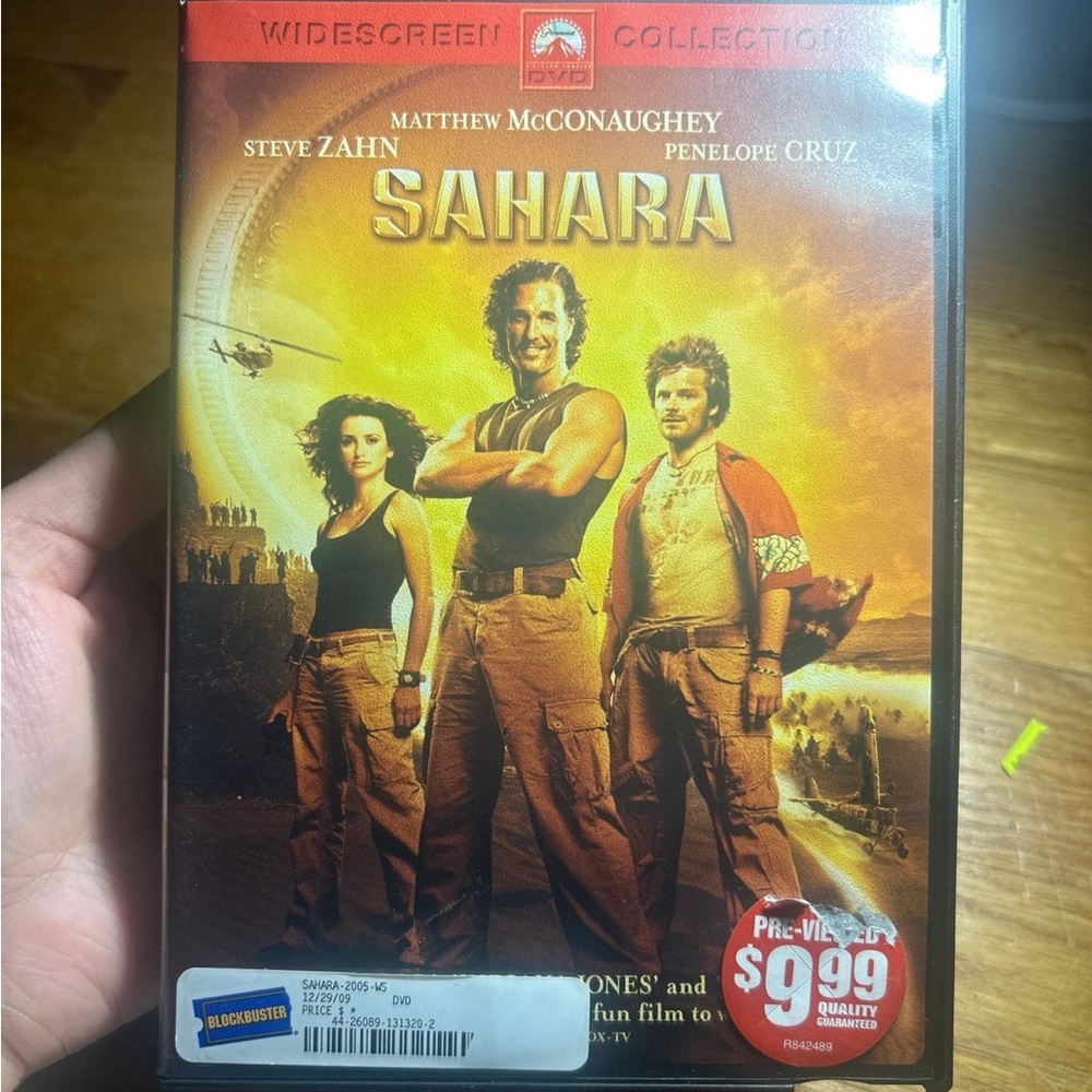 Sahara movie DVD